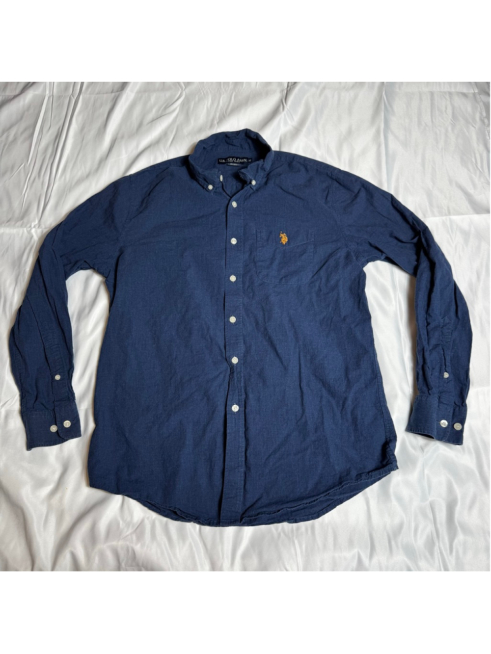 Men's U.S. Polo Assn. Blue Casual Button Down Shirt M